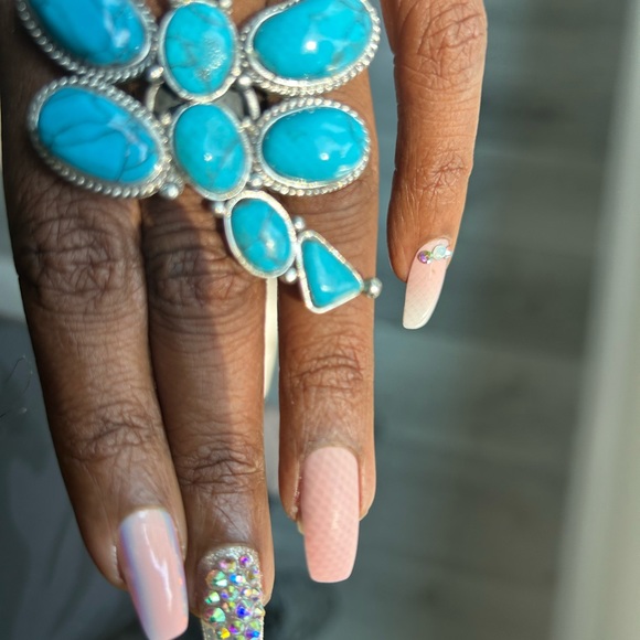 Turquoise ring statement ring dragonfly - Picture 3 of 11